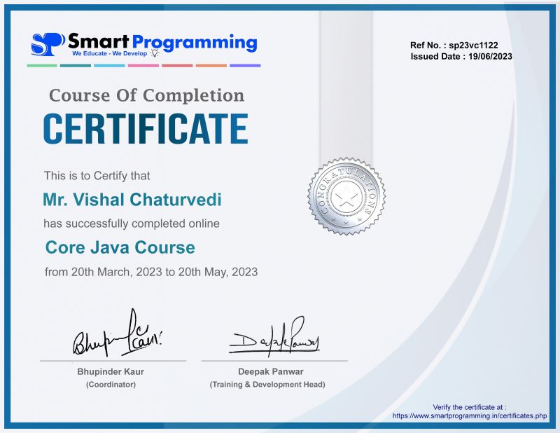 core Java certification
